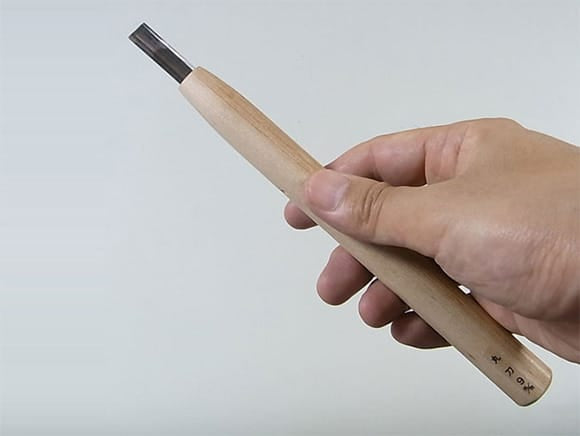 盆栽道具　ハイス鋼　彫刻刀　丸刀　刃渡り 1.5mm