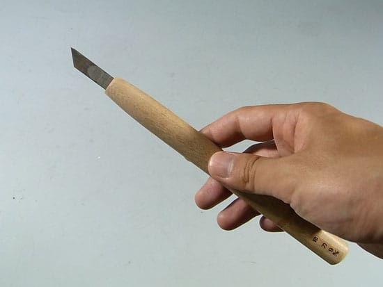 盆栽道具　ハイス鋼　彫刻刀　印刀(切り出し)　右　刃渡り 1.5mm