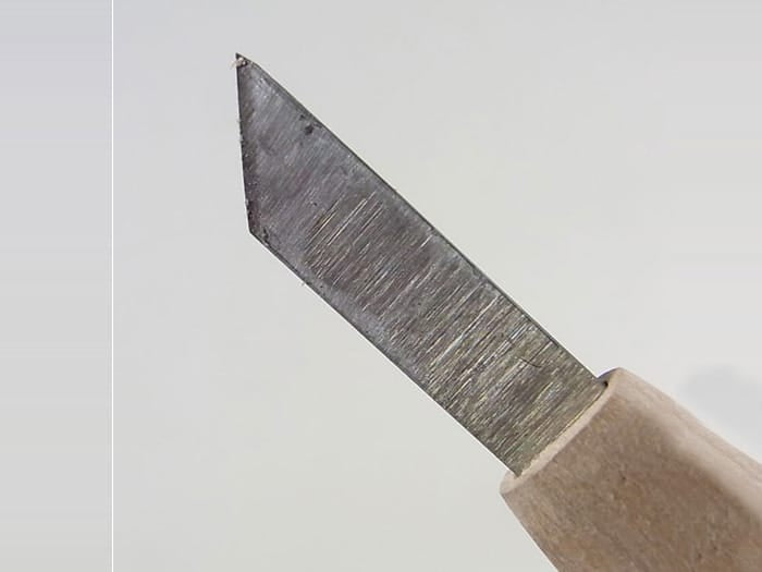 盆栽道具　ハイス鋼　彫刻刀　印刀(切り出し)　右　刃渡り 1.5mm