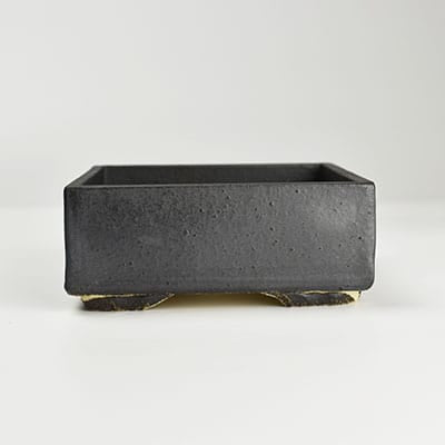 黒4号 正角鉢 幅12cm×高さ5cm