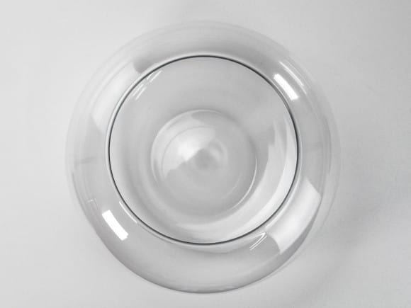 フラワーベース ガラス円型 幅約30cm×奥行き約30cm×高さ約12cm