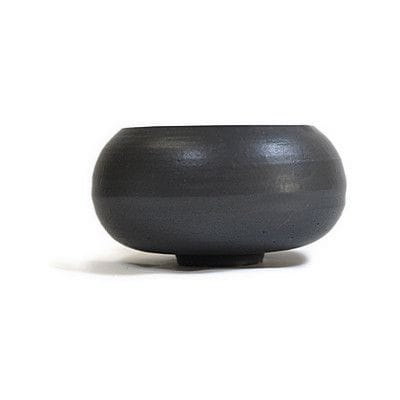黒丸和鉢  宗蔵作 【盆栽鉢】【4号】【信楽焼】