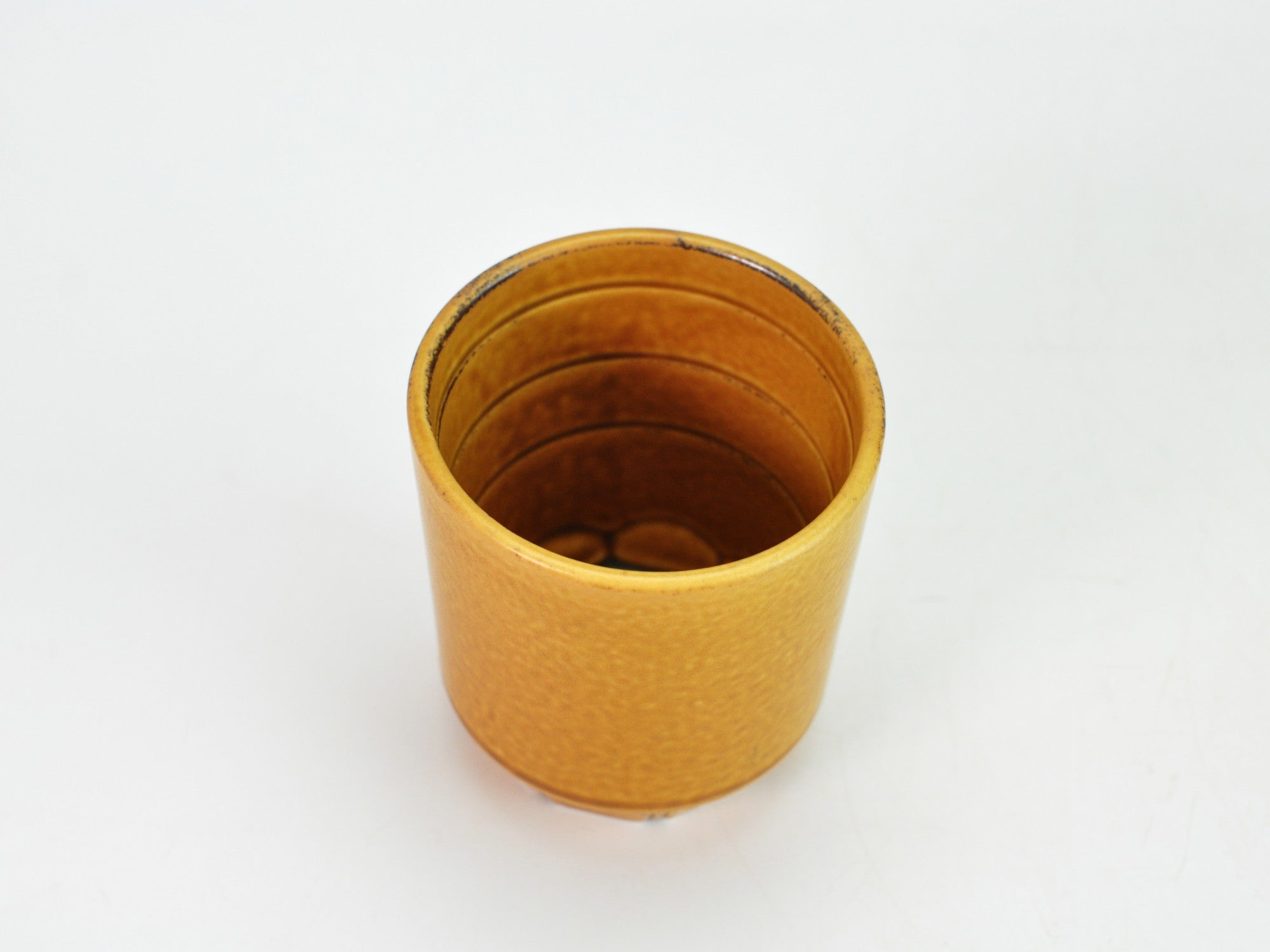 美濃焼】 筒型丸深 2.5号 カラメル 幅8cm×高さ9cmの販売｜盆栽妙