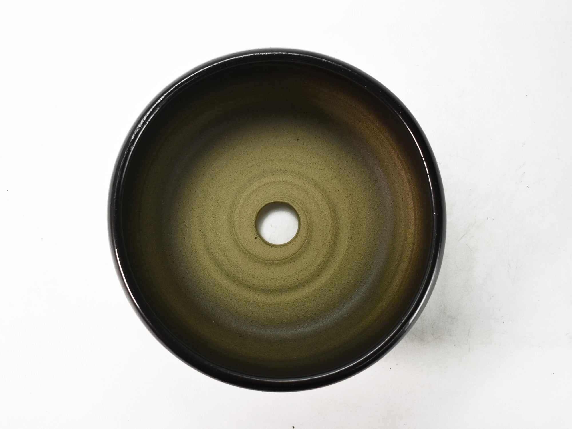 信楽焼 黒マット丸鉢 10号 幅30cm×高さ15cmの販売｜盆栽妙