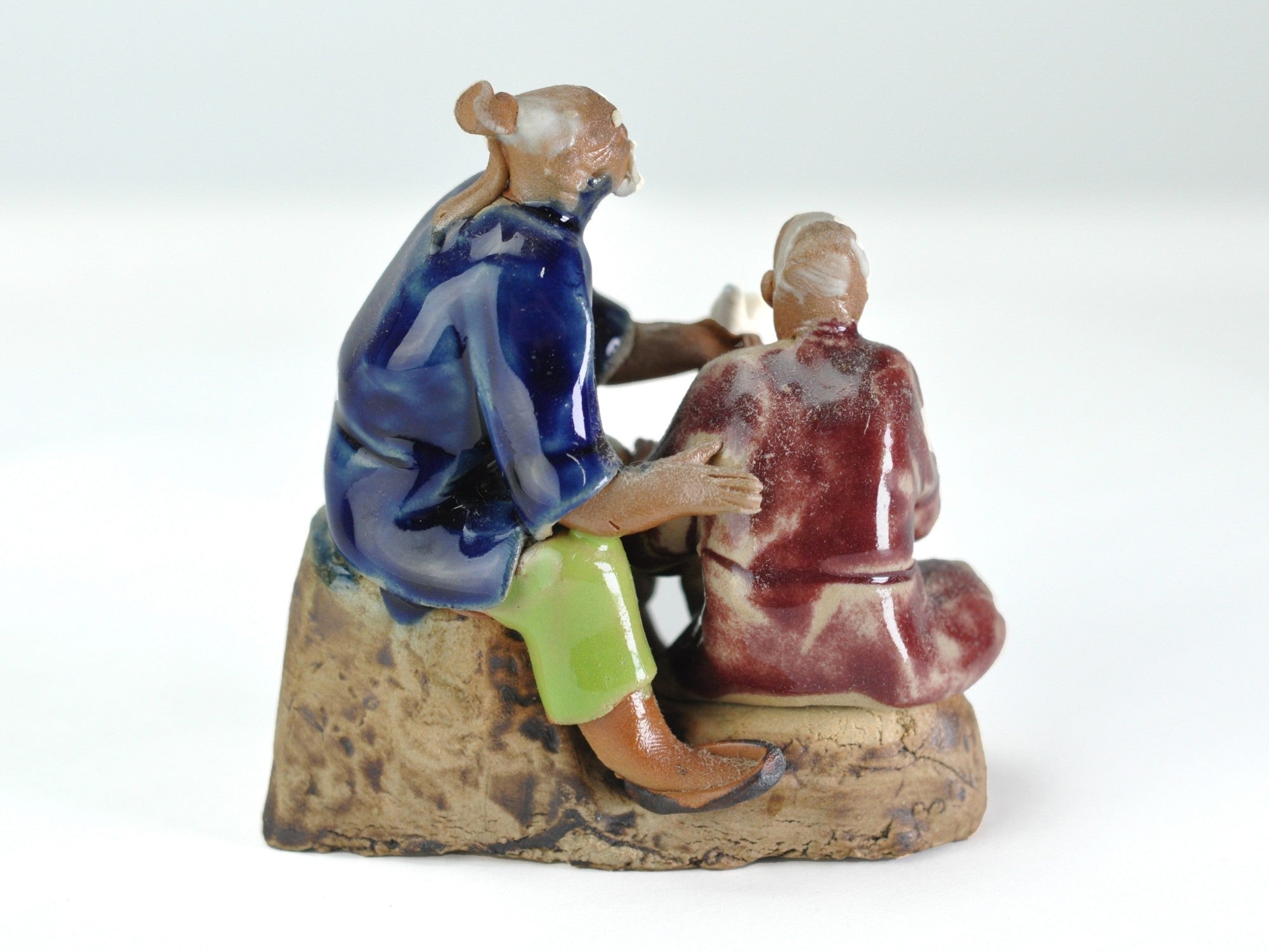 陶器の置物 フィギュア 村民2人の販売｜盆栽妙 – 盆栽妙 本店