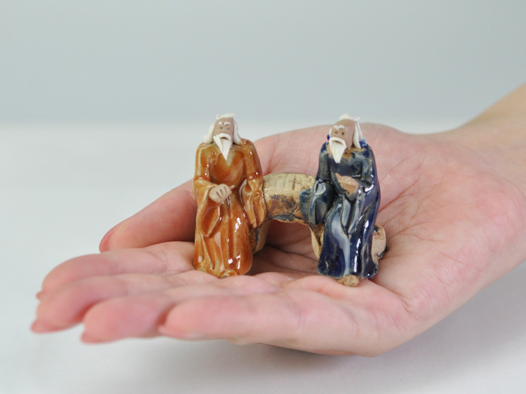 陶器の置物 フィギュア 村人の休憩の販売｜盆栽妙 – 盆栽妙 本店