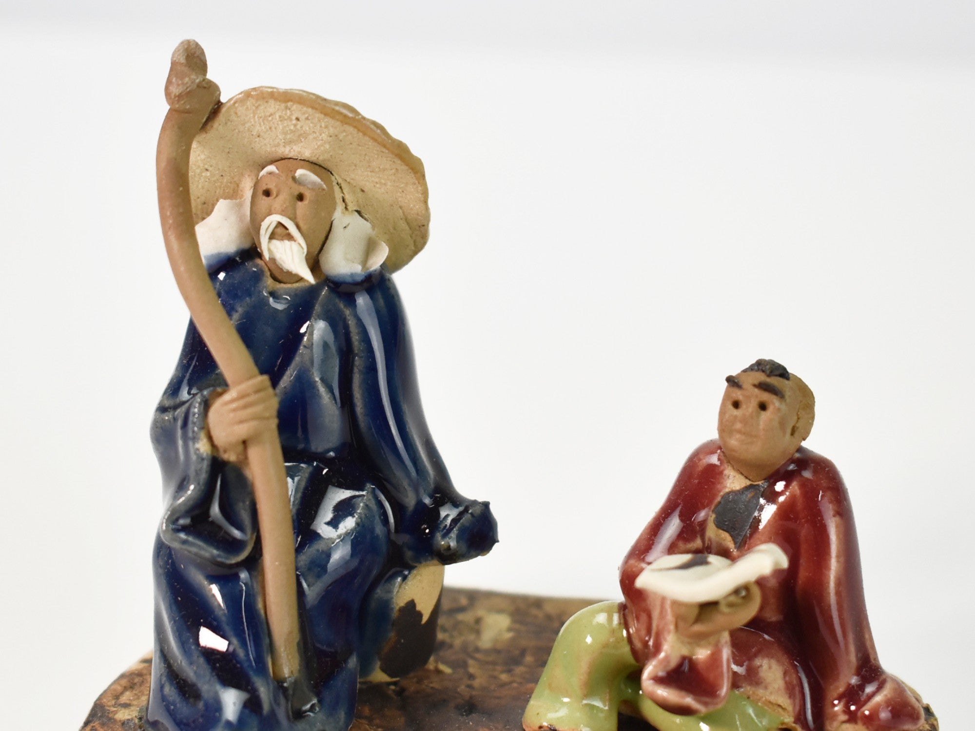 イタリア陶器製 飲みすぎた老人たち フィギュア アンティーク