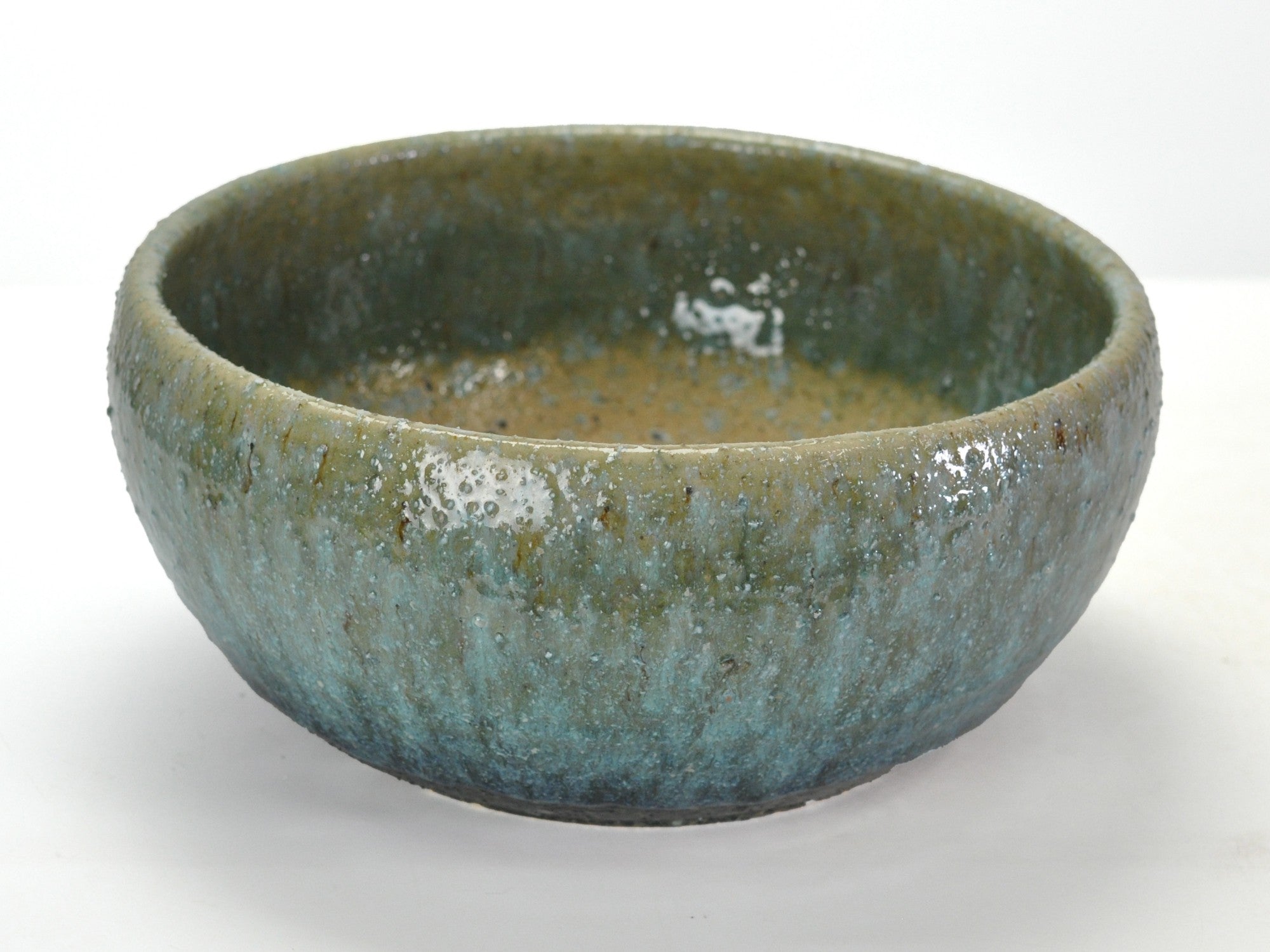 信楽焼 緑釉中深丸鉢 10号 幅28cm×高さ12.5cmの販売｜盆栽妙