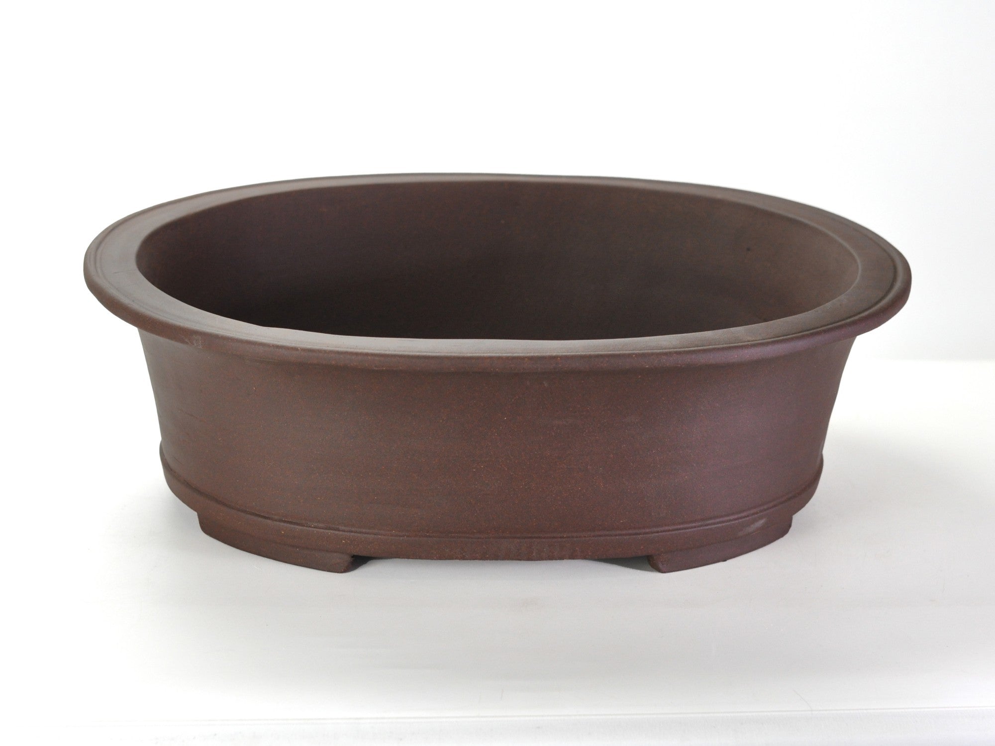 ウ泥楕円中深鉢16号 幅50.5cm×奥行き41cm×高さ15.5cmの販売｜盆栽妙