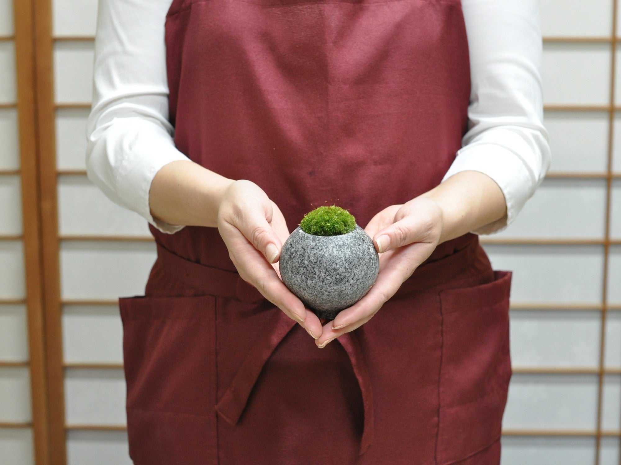 庵治石 たまご型 花器(高台有り)の販売｜盆栽妙 – 盆栽妙 本店