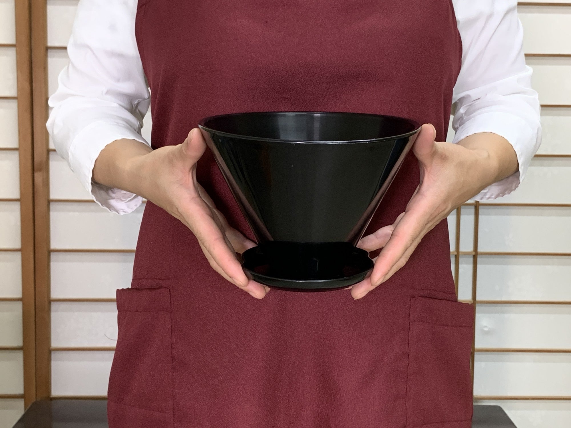 プラ鉢 6号 スタンダード反鉢受け皿付き ブラック 6V 幅18cm×高さ12cm