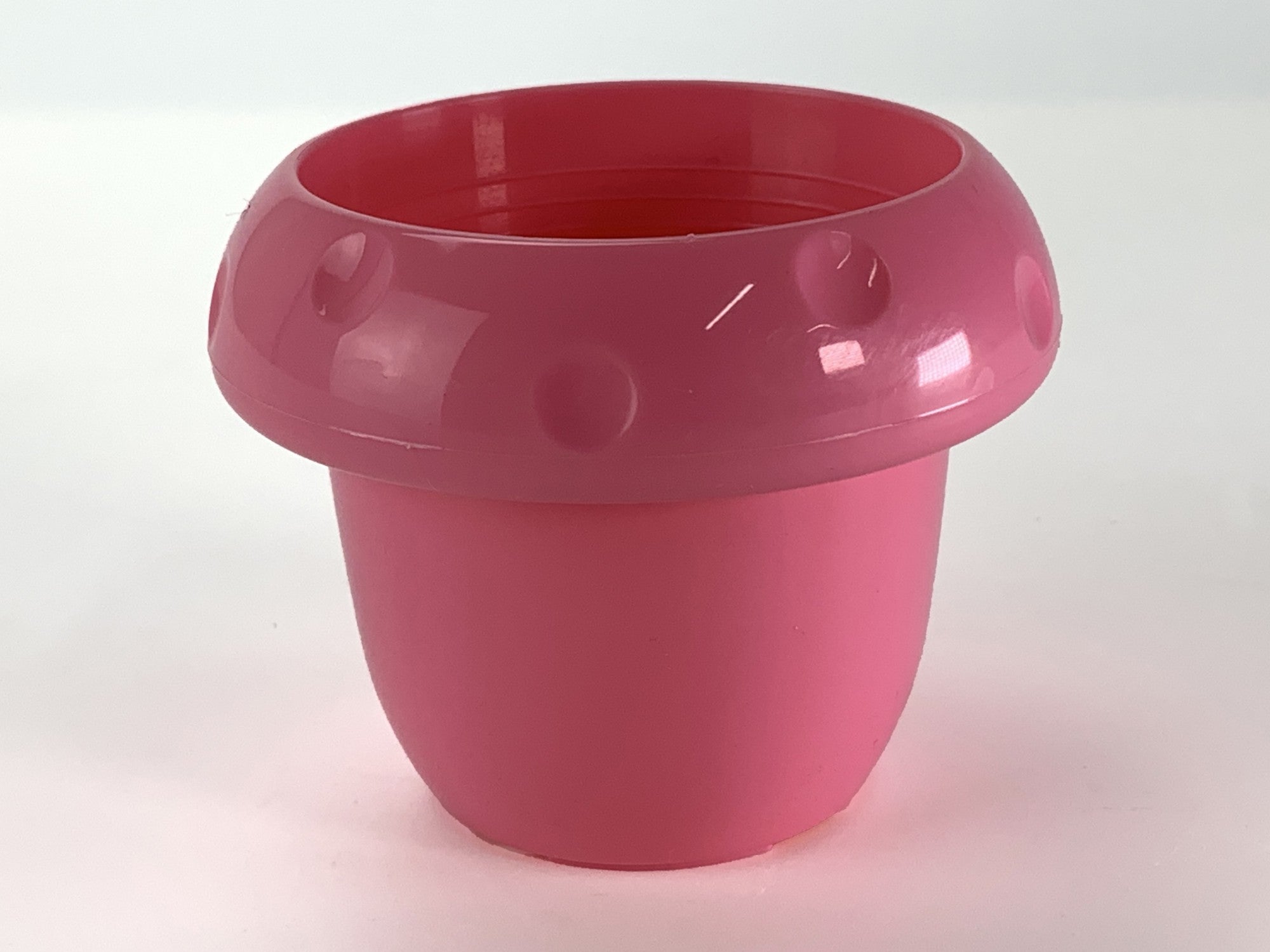 プラ鉢 2.5号 マッシュルームポット ピンク 幅8cm×高さ6.4cm の販売
