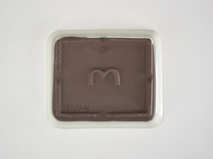 【萬古焼】クリーム 4.5号長角切足 受け皿付き