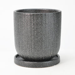 ローテ 受け皿付き ブラック 4号 幅12.5cm×高さ13cm