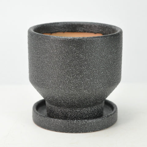 トゥルー 受け皿付き ブラック 3号 幅10cm×高さ9.5cm