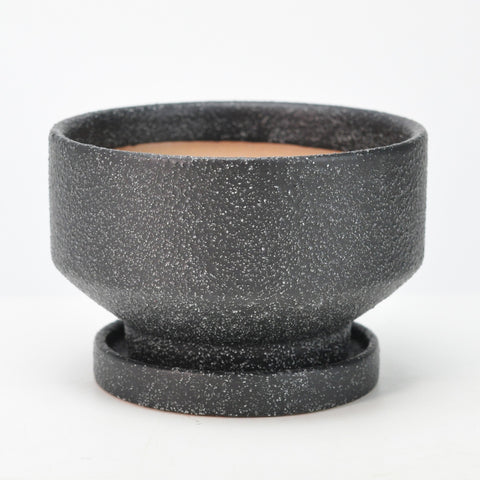 モール 受け皿付き ブラック 4号 幅12cm×高さ7.5cm
