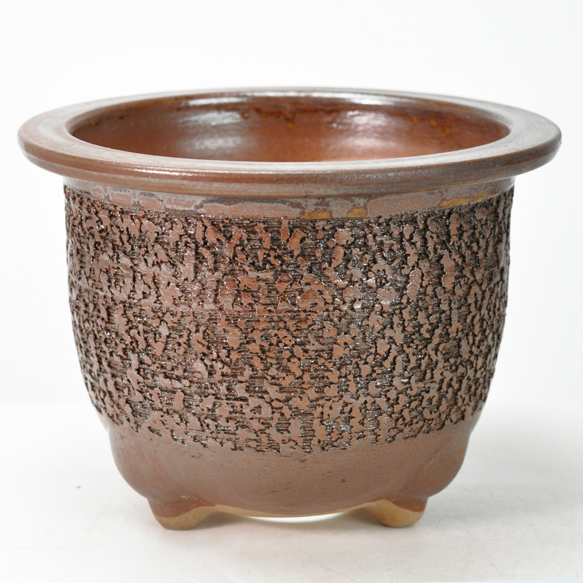 金彩　オモト鉢 7号　2個セット KAMIYAMA -OMOTO- POT【金彩 5号】15cm×13cm かみ山陶器 万年青