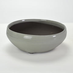 瀬戸焼 クリーム7.5鉄鉢 幅23.7cm奥行き23.7cm高さ8.5cm