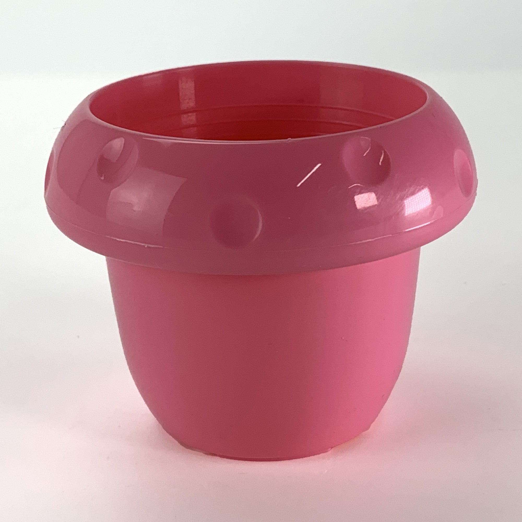 プラ鉢 2.5号 マッシュルームポット ピンク 幅8cm×高さ6.4cm の販売