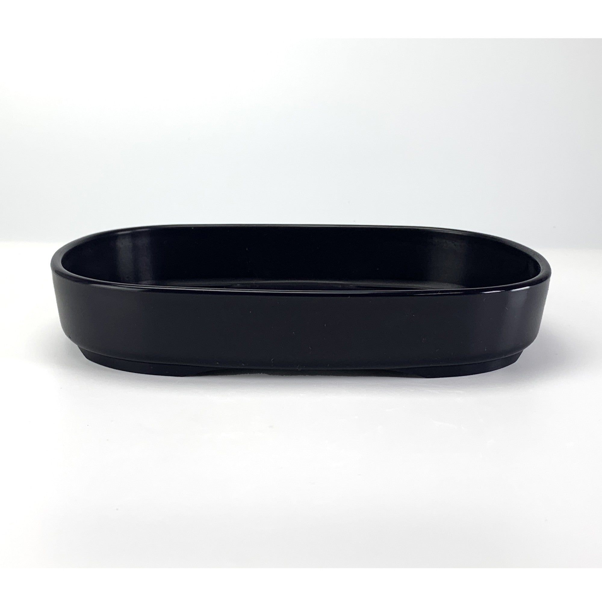 プラ鉢 7.5号 小判型浅鉢 紺 幅22cm×奥行16cm×高さ3.8cm の販売