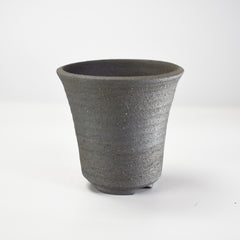 信楽焼 銀灰 長ソリ4号 幅12cm×高さ12cm