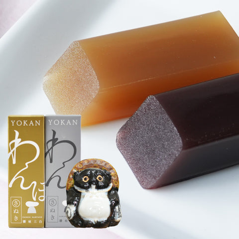 和三盆ようかんと信楽たぬき オス