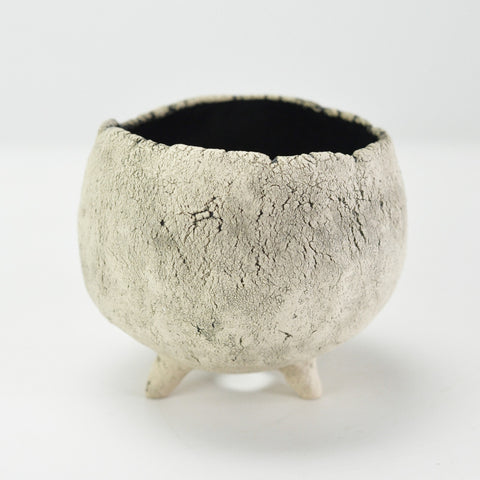 クレーターボウル足つき 中 3号 外寸10cm 内寸9cm 高さ9cm