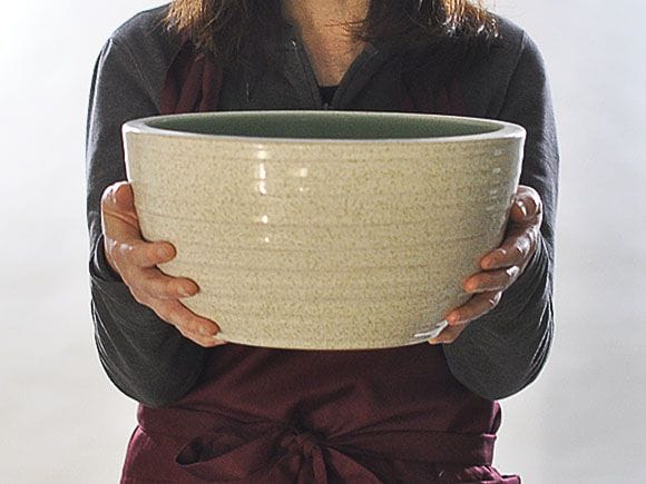 睡蓮鉢 めだか鉢】信楽焼 白かすみボールひねり水鉢 10号サイズ