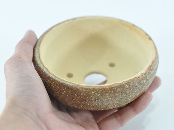 鉄鉢小 【盆栽鉢】【4号】【信楽焼】を販売｜一から始める盆栽妙