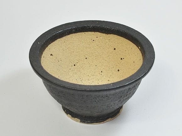 【信楽焼】6号鉢　黒通気性