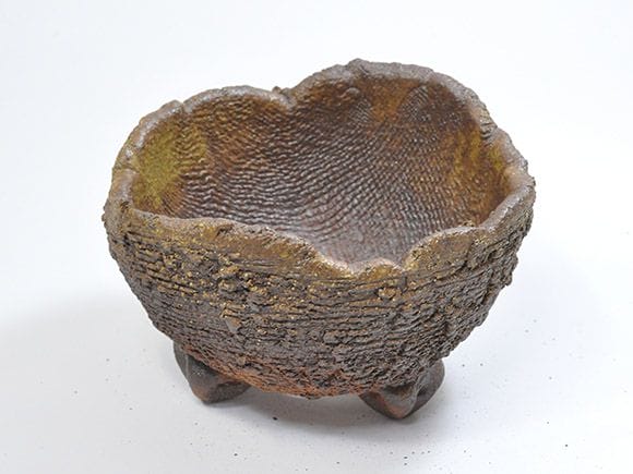 信楽焼の植木鉢6号 鉄鉢中深(イラボ)の販売｜おしゃれな鉢は盆栽妙