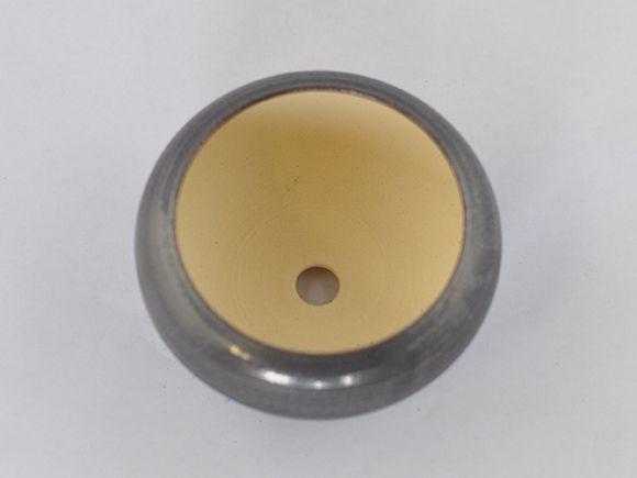黒丸和鉢 金彩 宗蔵作　【盆栽鉢】【4号】【信楽焼】 幅11.5cm×高さ6.5cm