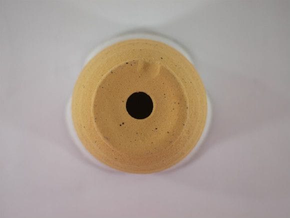 【信楽焼】【植木鉢】イエロー花型 3号鉢