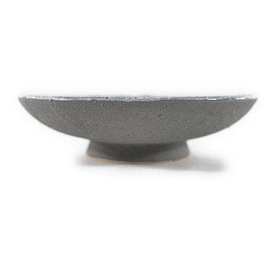 【信楽焼】【植木鉢】グレー浅丸 4号鉢