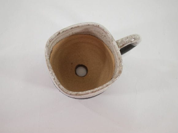 【信楽焼】【植木鉢】黒泥四方コーヒー皿付(小) 2号鉢