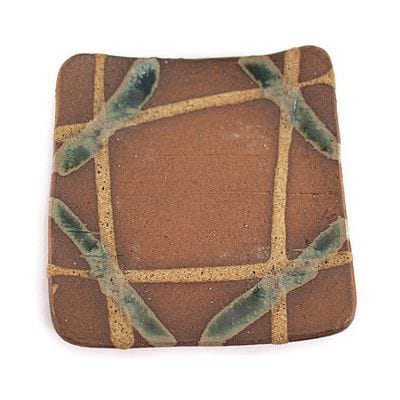 【信楽焼】【植木鉢】窯肌四方皿 4号鉢