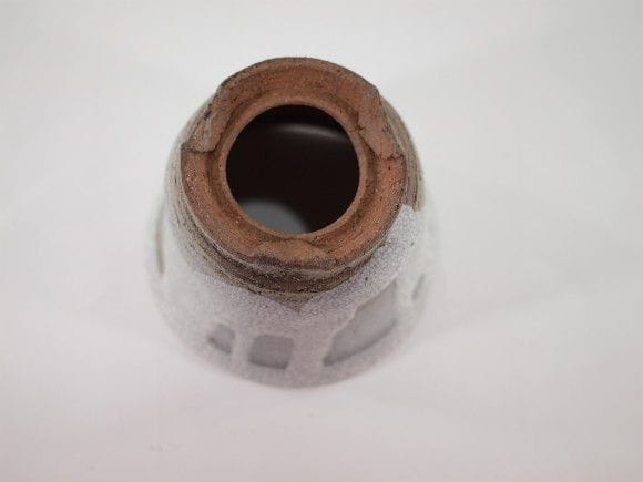 【信楽焼】【植木鉢】白マットウチョウラン鉢 3.5号鉢
