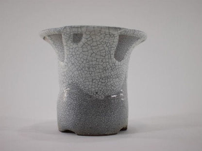 【信楽焼】【植木鉢】白マットセッコク鉢 3号鉢