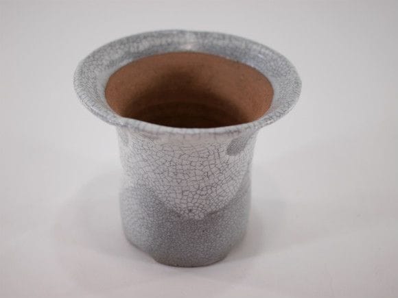【信楽焼】【植木鉢】白マットセッコク鉢 3号鉢