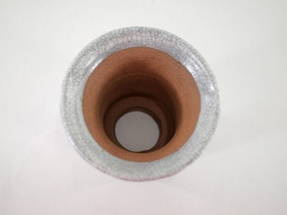 【信楽焼】【植木鉢】白マットセッコク鉢 3号鉢