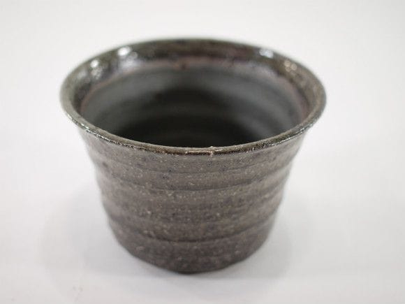 【信楽焼】【植木鉢】緑釉ソリ中深 3号鉢