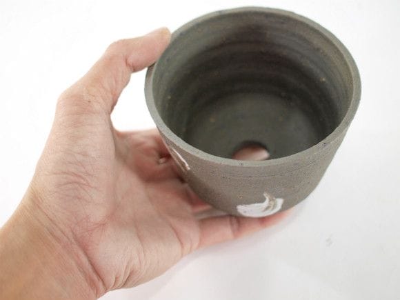 【信楽焼】【植木鉢】飛白釉中深 3号鉢
