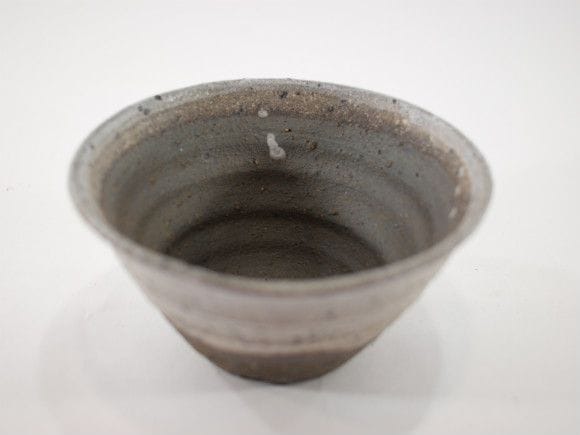 【信楽焼】【植木鉢】白釉掛分ソリ浅 4号鉢