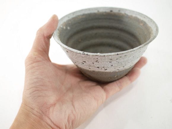 【信楽焼】【植木鉢】白釉掛分ソリ浅 4号鉢