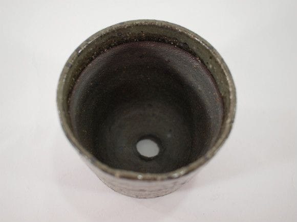 【信楽焼】【植木鉢】緑釉切立 2.5号鉢