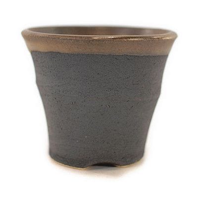 【信楽焼】【植木鉢】金彩小鉢C　2号鉢