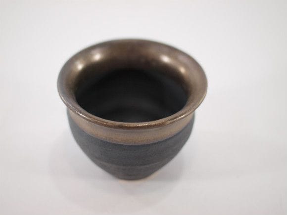 【信楽焼】【植木鉢】金彩小鉢E　2号鉢