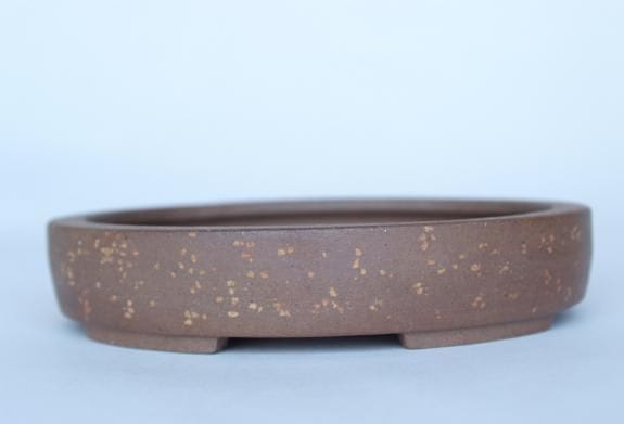 ◇盆栽幸◇平安虹泉ー内縁楕円鉢◇和鉢◇左右：