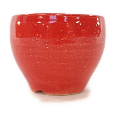 【信楽焼】【植木鉢】赤ミニ鉢　2号鉢