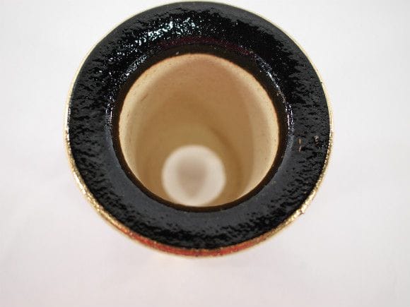 【信楽焼】【植木鉢】楽風フチ金オモト鉢 3号鉢